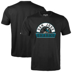 San Jose Sharks Levelwear Youth Little Richmond Banner Arch T-Shirt - Black T-shirts