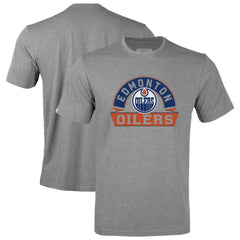Edmonton Oilers Levelwear Youth Little Richmond Banner Arch T-Shirt - Gray T-shirts
