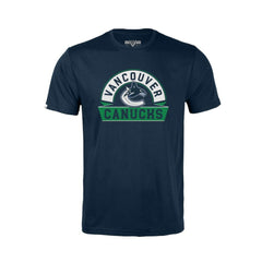 Vancouver Canucks Levelwear Youth Little Richmond Banner Arch T-Shirt - Navy T-shirts
