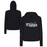 Seattle Kraken Levelwear Women's Sweet Monument Tri-Blend Cropped Pullover Hoodie - Black Hoodies