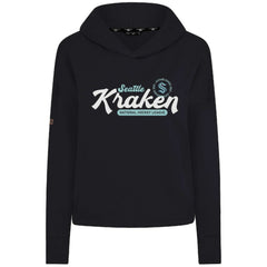 Seattle Kraken Levelwear Women's Sweet Monument Tri-Blend Cropped Pullover Hoodie - Black Hoodies