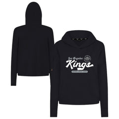 Los Angeles Kings Levelwear Women's Sweet Monument Tri-Blend Cropped Pullover Hoodie - Black Hoodies