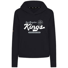 Los Angeles Kings Levelwear Women's Sweet Monument Tri-Blend Cropped Pullover Hoodie - Black Hoodies