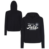 Winnipeg Jets Levelwear Women's Sweet Monument Tri-Blend Cropped Pullover Hoodie - Black Hoodies