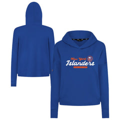 New York Islanders Levelwear Women's Sweet Monument Tri-Blend Cropped Pullover Hoodie - Royal Hoodies