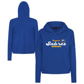 Buffalo Sabres Levelwear Women's Sweet Monument Tri-Blend Cropped Pullover Hoodie - Royal Hoodies