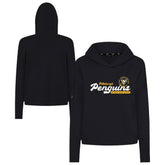 Pittsburgh Penguins Levelwear Women's Sweet Monument Tri-Blend Cropped Pullover Hoodie - Black Hoodies