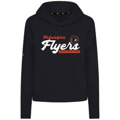 Philadelphia Flyers Levelwear Women's Sweet Monument Tri-Blend Cropped Pullover Hoodie - Black Hoodies