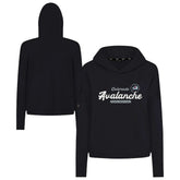 Colorado Avalanche Levelwear Women's Sweet Monument Tri-Blend Cropped Pullover Hoodie - Black Hoodies