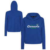 Vancouver Canucks Levelwear Women's Sweet Monument Tri-Blend Cropped Pullover Hoodie - Royal Hoodies