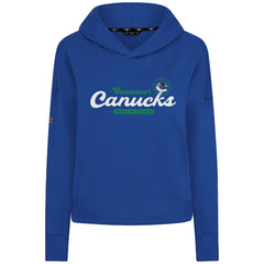 Vancouver Canucks Levelwear Women's Sweet Monument Tri-Blend Cropped Pullover Hoodie - Royal Hoodies
