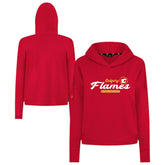 Calgary Flames Levelwear Women's Sweet Monument Tri-Blend Cropped Pullover Hoodie - Red Hoodies