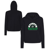 Dallas Stars Levelwear Women's Sweet Banner Arch Tri-Blend Cropped Pullover Hoodie - Black Hoodies