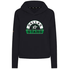 Dallas Stars Levelwear Women's Sweet Banner Arch Tri-Blend Cropped Pullover Hoodie - Black Hoodies