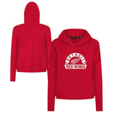 Detroit Red Wings Levelwear Women's Sweet Banner Arch Tri-Blend Cropped Pullover Hoodie - Red Hoodies