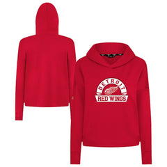 Detroit Red Wings Levelwear Women's Sweet Banner Arch Tri-Blend Cropped Pullover Hoodie - Red Hoodies