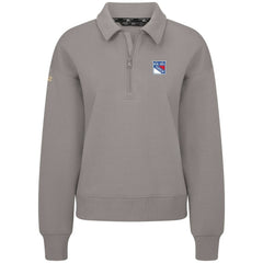 New York Rangers Levelwear Women's Canmore Quarter-Zip Pullover - Gray Pullover