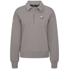 New York Islanders Levelwear Women's Canmore Quarter-Zip Pullover - Gray Pullover