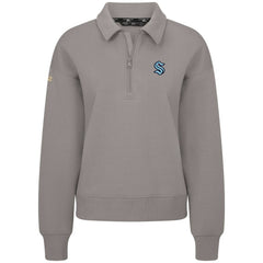 Seattle Kraken Levelwear Women's Canmore Quarter-Zip Pullover - Gray Pullover