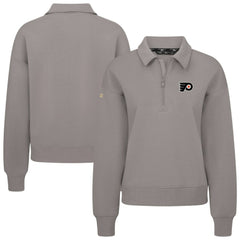 Philadelphia Flyers Levelwear Women's Canmore Quarter-Zip Pullover - Gray Pullover