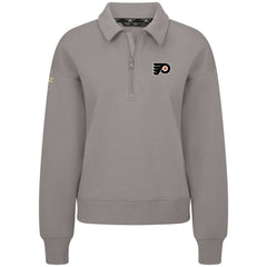 Philadelphia Flyers Levelwear Women's Canmore Quarter-Zip Pullover - Gray Pullover
