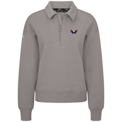 Washington Capitals Levelwear Women's Canmore Quarter-Zip Pullover - Gray Pullover