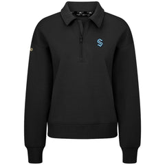 Seattle Kraken Levelwear Women's Canmore Quarter-Zip Pullover - Black Pullover
