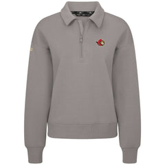 Ottawa Senators Levelwear Women's Canmore Quarter-Zip Pullover - Gray Pullover
