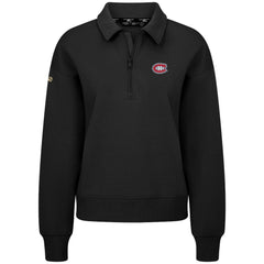 Montreal Canadiens Levelwear Women's Canmore Quarter-Zip Pullover - Black Pullover