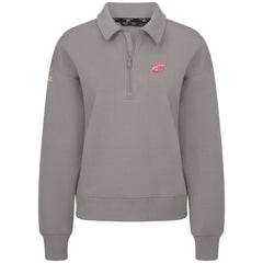 Detroit Red Wings Levelwear Women's Canmore Quarter-Zip Pullover - Gray Pullover