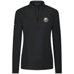 New York Islanders Levelwear Women's Upright Quarter-Zip Pullover - Black Pullover
