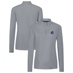 Vancouver Canucks Levelwear Women's Upright Quarter-Zip Pullover - Gray Pullover