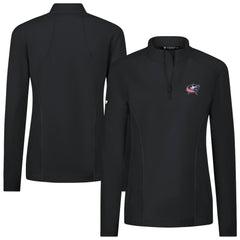 Columbus Blue Jackets Levelwear Women's Upright Quarter-Zip Pullover - Black Pullover