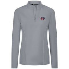 Columbus Blue Jackets Levelwear Women's Upright Quarter-Zip Pullover - Gray Pullover