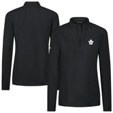 Toronto Maple Leafs Levelwear Women's Upright Quarter-Zip Pullover - Black Pullover