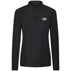 Nashville Predators Levelwear Women's Upright Quarter-Zip Pullover - Black Pullover