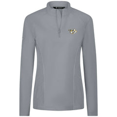 Nashville Predators Levelwear Women's Upright Quarter-Zip Pullover - Gray Pullover