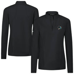 San Jose Sharks Levelwear Women's Upright Quarter-Zip Pullover - Black Pullover