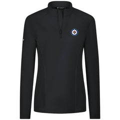 Winnipeg Jets Levelwear Women's Upright Quarter-Zip Pullover - Black Pullover