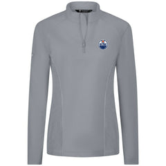 Edmonton Oilers Levelwear Women's Upright Quarter-Zip Pullover - Gray Pullover