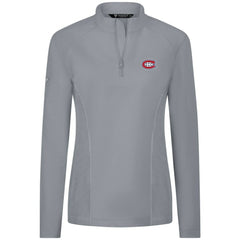 Montreal Canadiens Levelwear Women's Upright Quarter-Zip Pullover - Gray Pullover