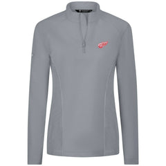 Detroit Red Wings Levelwear Women's Upright Quarter-Zip Pullover - Gray Pullover