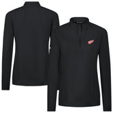 Detroit Red Wings Levelwear Women's Upright Quarter-Zip Pullover - Black Pullover