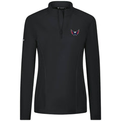 Washington Capitals Levelwear Women's Upright Quarter-Zip Pullover - Black Pullover