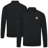 New York Islanders Levelwear Upright Tri-Blend Quarter-Zip Pullover - Black Pullover