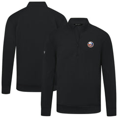 New York Islanders Levelwear Upright Tri-Blend Quarter-Zip Pullover - Black Pullover