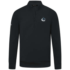 Vancouver Canucks Levelwear Upright Tri-Blend Quarter-Zip Pullover - Black Pullover