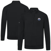 Edmonton Oilers Levelwear Upright Tri-Blend Quarter-Zip Pullover - Black Pullover