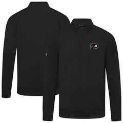 Philadelphia Flyers Levelwear Upright Tri-Blend Quarter-Zip Pullover - Black Pullover