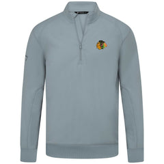 Chicago Blackhawks Levelwear Upright Tri-Blend Quarter-Zip Pullover - Gray Pullover